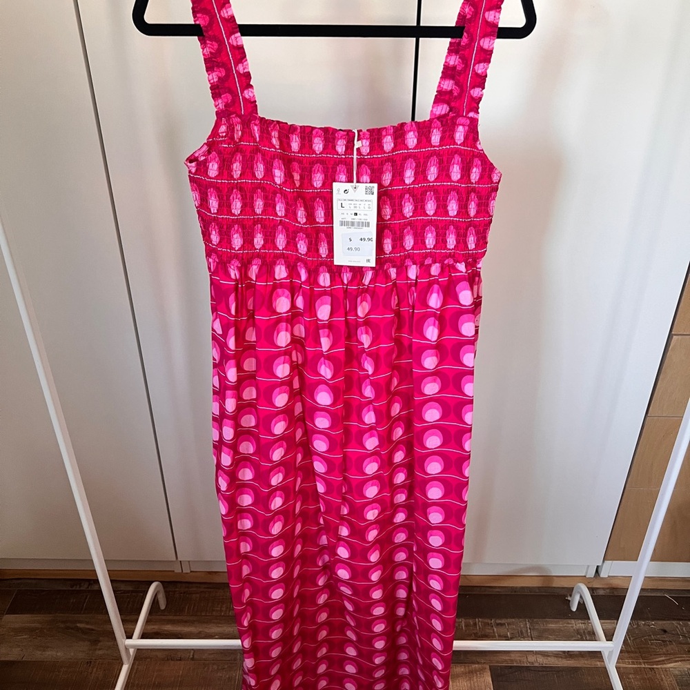 Zara Pink Midi Dress
